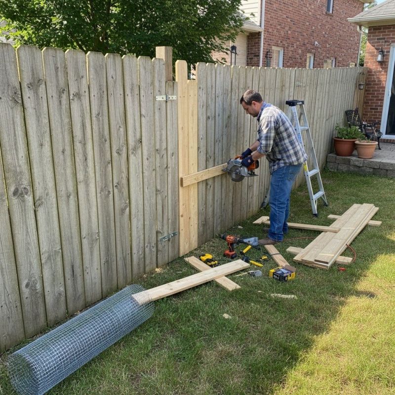 Fence Rail Repair