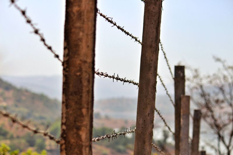 Barbed Wire Fence Replacement detail
